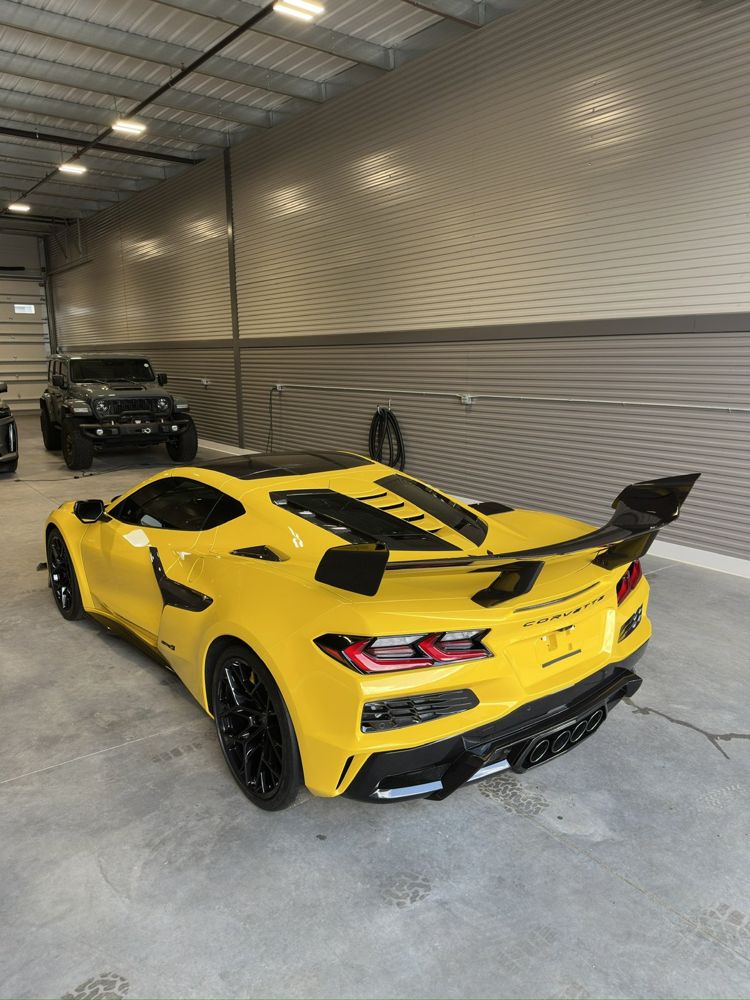 Yellow Corvette Z06 ceramic coated
